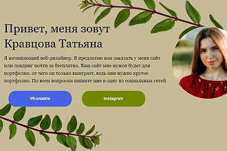 Сделаю сайт-визитку для вас