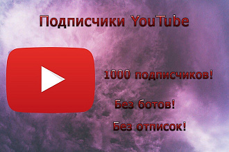 Раскрутка YouTube 1000 подписчиков без ботов