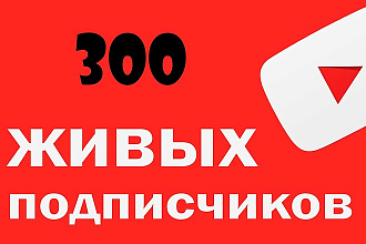 300 живых подписчиков на YouTube