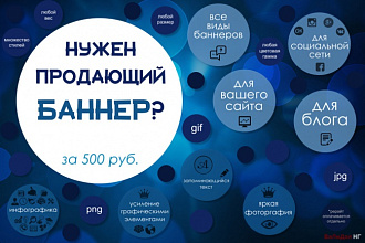 Баннер для сайта, соцсети, блога