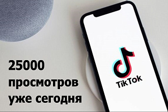 25000 TikTok просмотров
