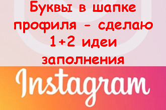 Буквы в Инстаграм в шапке профиля - Сделаю 1+2 идеи заполнения полей