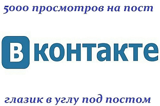 5000 просмотров на ваш пост в вк
