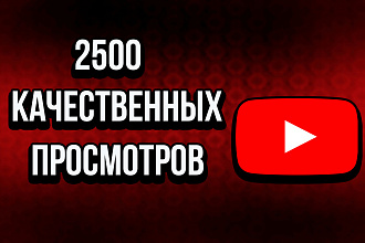 Добавлю 2500 просмотров YouTube
