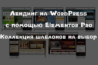 Лендинг на Elementor Pro. Множество шаблонов на выбор