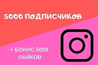 5000 подписчиков+ бонус 5000 лайков