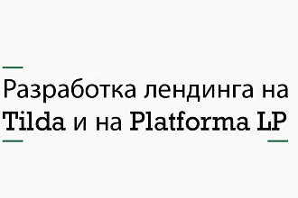 Разработка лендинга на Tilda или PlatformaLP