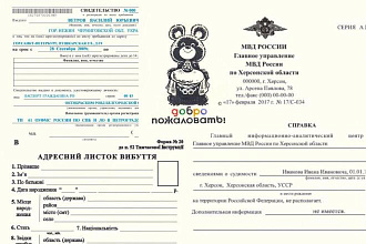Бланк Справка в векторе