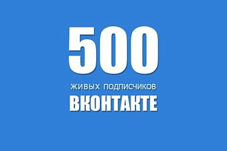 500 подписчиков ВКонтакте в группу или на вашу страницу