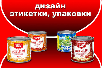 Разработка дизайна этикетки, упаковки