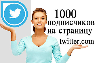 Добавлю 1000 фолловеров в twitter