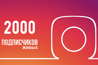 2000 Живых подписчиков в Instargam