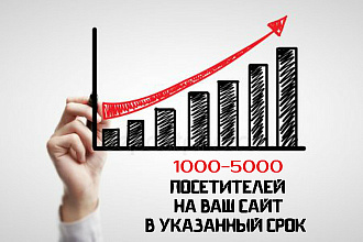 1000-5000 посетителей на ваш сайт в указанный срок