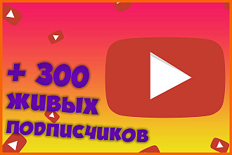 Привлеку 300 живых подписчиков на YouTube