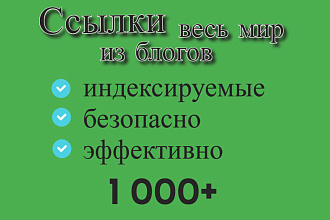 500+ Мощных Ссылок на сайт со всего мира из блогов