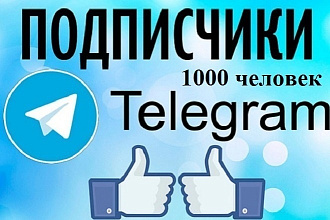 1000 подписчиков на канал или группу Телеграм