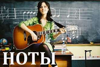 Напишу ноты, мелодия + аккомпанемент