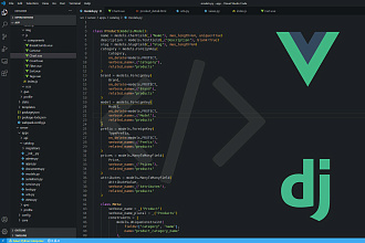 Доработка django, vuejs приложений