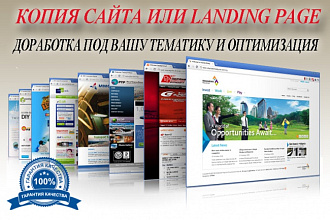 Сделаю полную копию сайта или копию landing page