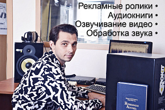 Озвучка, диктор, обработка эффектами, сведение