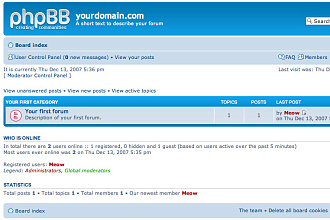 Установлю форум на движке Phpbb