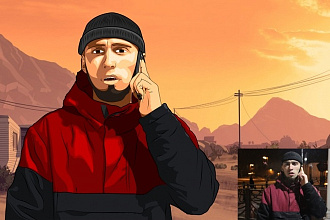 Качественный арт в стиле GTA