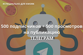 500 Подписчиков + 500 просмотров на каждую публикацию