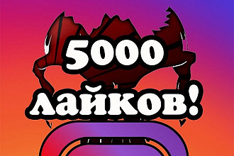 5000 живых лайков в Instagram