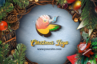 Новогодняя анимация логотипа Christmas