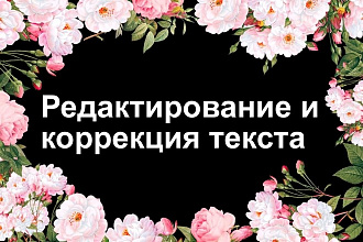 Редактирование и коррекция любых видов текста