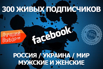 300 живых подписчиков на ваш паблик Фейсбук