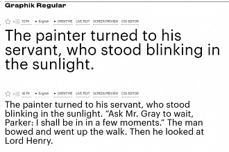 Шрифт Graphik Regular и graphik bold