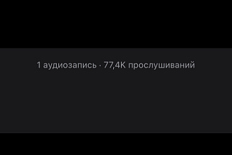 Прослушивания альбомов и плейлистов ВКонтакте. Реальные