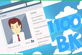 1100 подписчиков в ВК