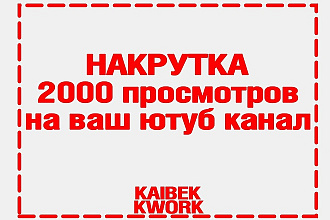 2000 просмотров Youtube с гарантией