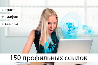 Прогон по 150 отборным профилям + околоссылочный текст 250 сим
