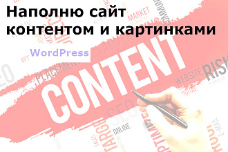 Быстро и качественно наполню сайт контентом, изображениями и видео