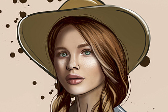Создам портрет в стиле . Fashion art