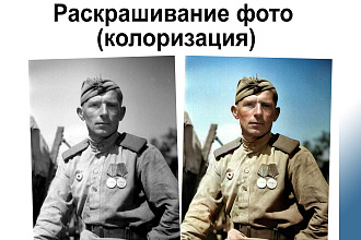 Раскрашивание старых фото или черно-белых фотографий