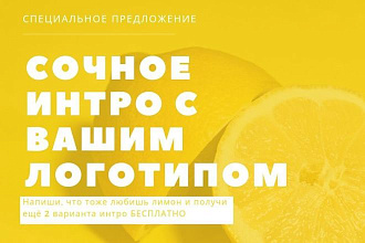 Выполню интро с Вашим логотипом