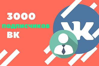 3000 подписчиков ВК