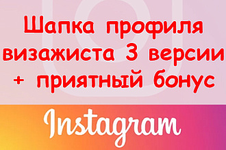 Шапка профиля визажиста Инстаграм - 3 идеи запаковки + супер бонус