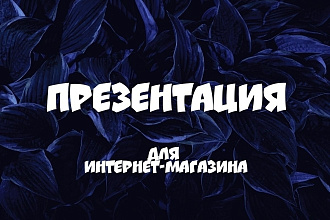 Презентация для интернет-магазина