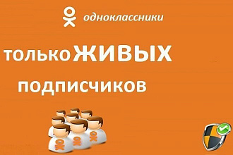 1000 подписчиков в группу или друзей в одноклассники живые люди Россия