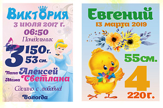 Детская метрика на заказ