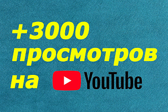 Добавлю 3000 просмотров на ваше видео в youtube
