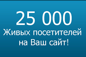 25000 посетителей на ваш сайт