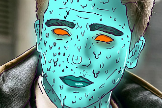 Нарисую портрет в стиле grime