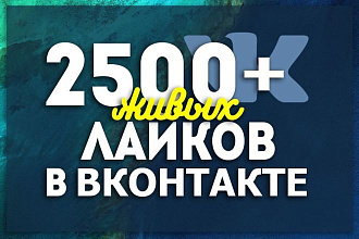 2500 лайков на посты в вк