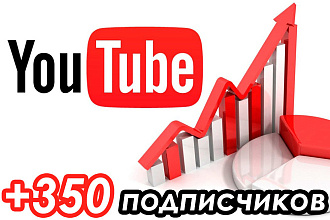 Добавлю 350 подписчиков на YouTube. Бонусы